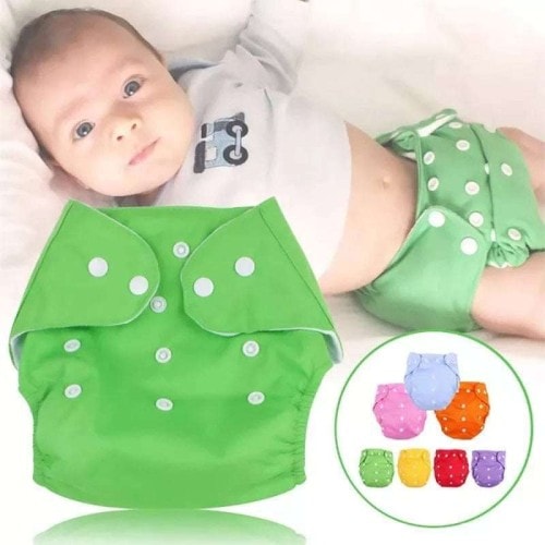 Buy Adjustable Reusable Washable baby Cloth Diaper With (1 Diaper and 2 pad) at Best Price In Bangladesh