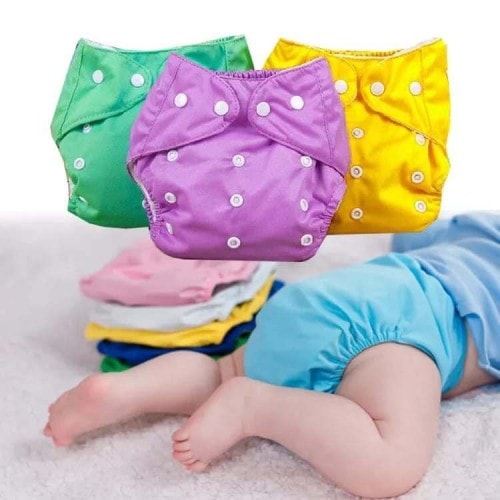 Buy Adjustable Reusable Washable baby Cloth Diaper With (1 Diaper and 2 pad) at Best Price In Bangladesh