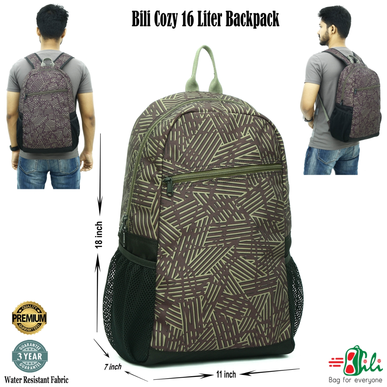 Picture of Bili Online Cozy Backpack - 16 Liter-Waterproof Backpack-School Bag-College Bag-Office Bag-Backpack-Laptop Bag
