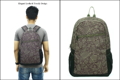 Picture of Bili Online 16 Liter Cozy Backpack Waterproof Backpack School Bag College Bag Office Bag Backpack Laptop Bag Mens Backpack Women Backpack (Brown Basket Weave)