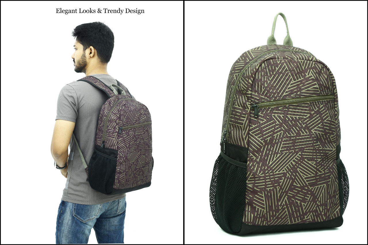 Picture of Bili Online 16 Liter Cozy Backpack Waterproof Backpack School Bag College Bag Office Bag Backpack Laptop Bag Mens Backpack Women Backpack (Brown Basket Weave)