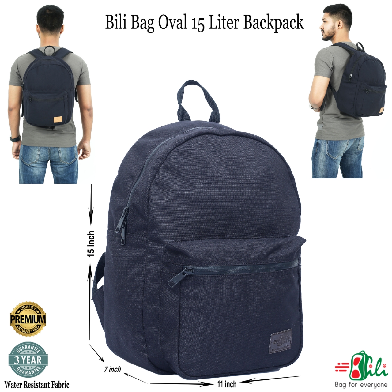 Picture of Bili Online Bag Oval 15 Liter Backpack-Waterproof Backpack-School Bag-College Bag-Office Bag-Backpack-Laptop Bag-Biker Backpack-Cyclist Backpack - Backpack