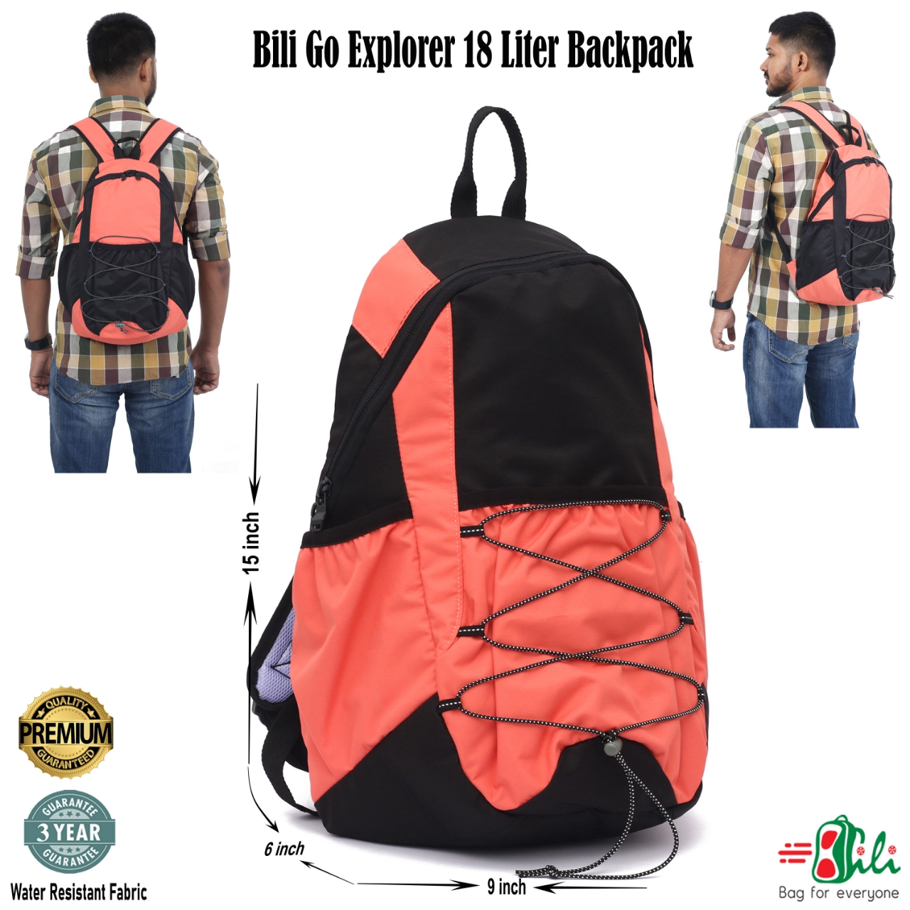 Picture of Bili Go Explorer 18 Liter Backpack Sports Backpack Biker Backpack Hiking Backpack College Backpack