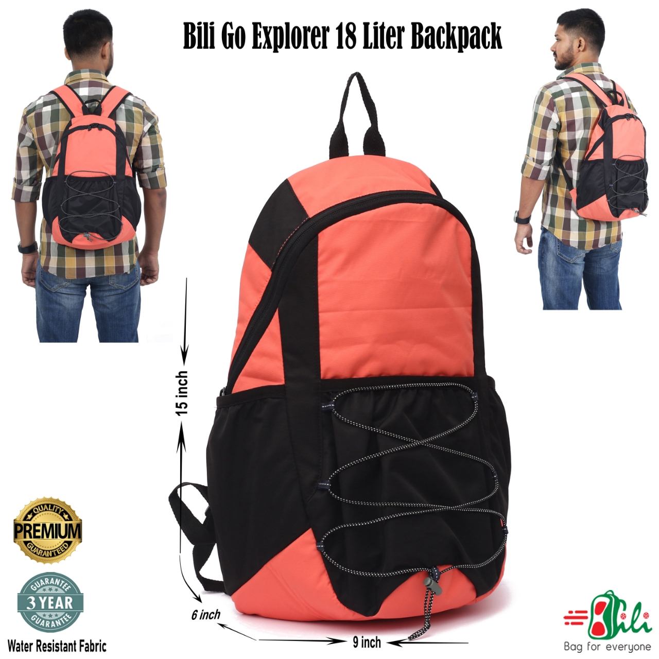 Picture of Bili Go Explorer 18 Liter Backpack Sports Backpack Biker Backpack Hiking Backpack College Backpack