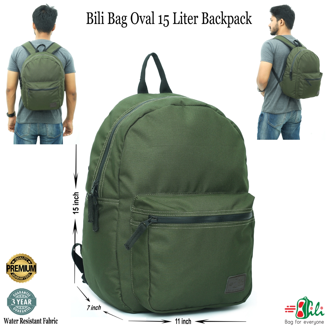 Picture of Bili Online School Bag 15 Liter Backpack-Waterproof Backpack-School Bag-College Bag-Office Bag-Backpack-Laptop Bag-Biker Backpack-Cyclist Backpack - Kids Bag- Kids School Bag