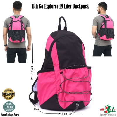 Picture of Bili Go Explorer 18 Liter Backpack(Pink Black)