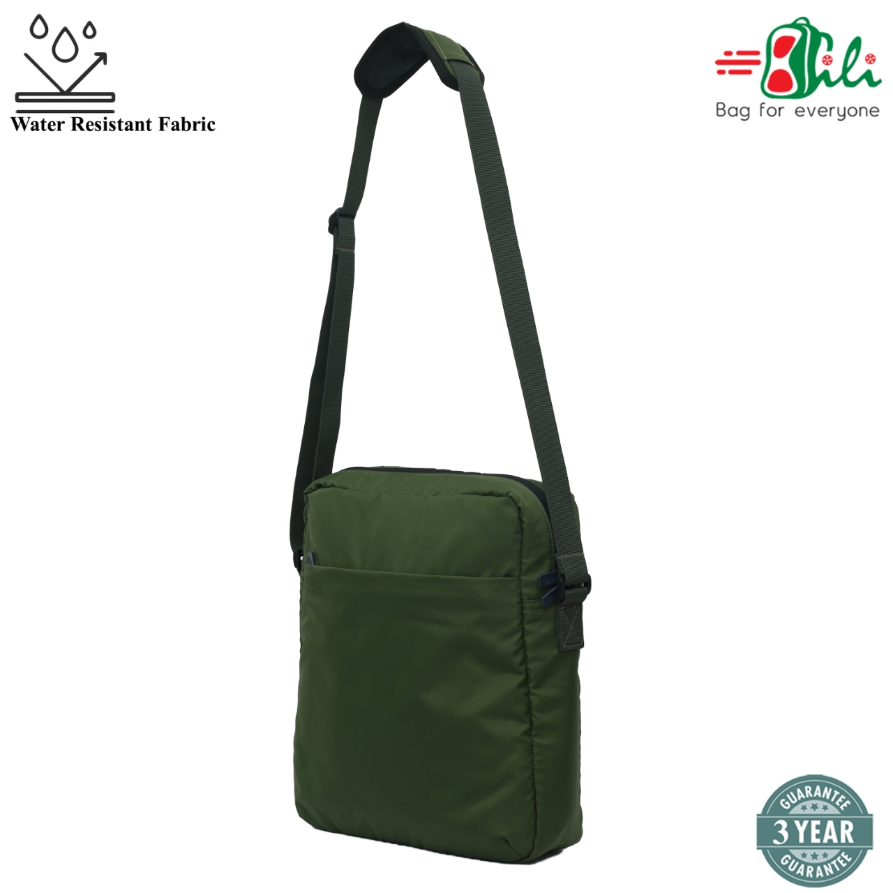 Picture of Waterproof Men Side Shoulder Bag - Waterproof Biker Bag (Olive)