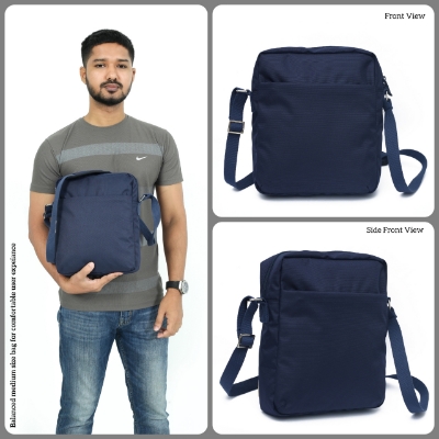 Picture of Waterproof Men Side Shoulder Bag-Waterproof Biker Bag (Navy Blue)