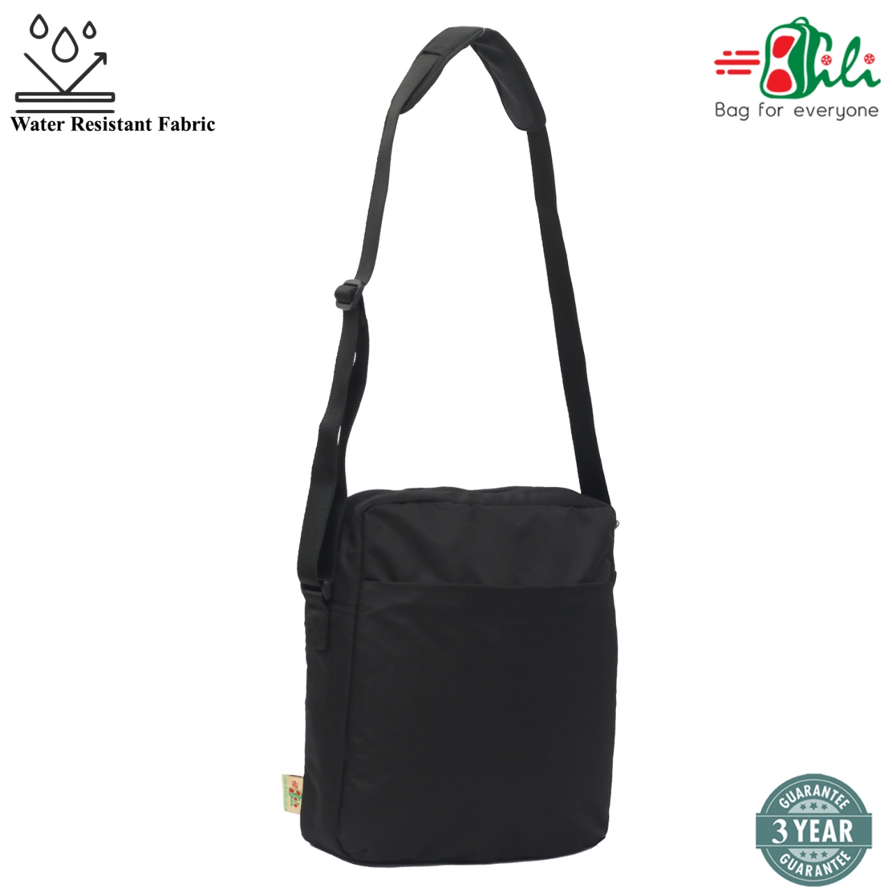 Picture of Waterproof Men Side Shoulder Bag-Waterproof Biker Bag (Matte Black)