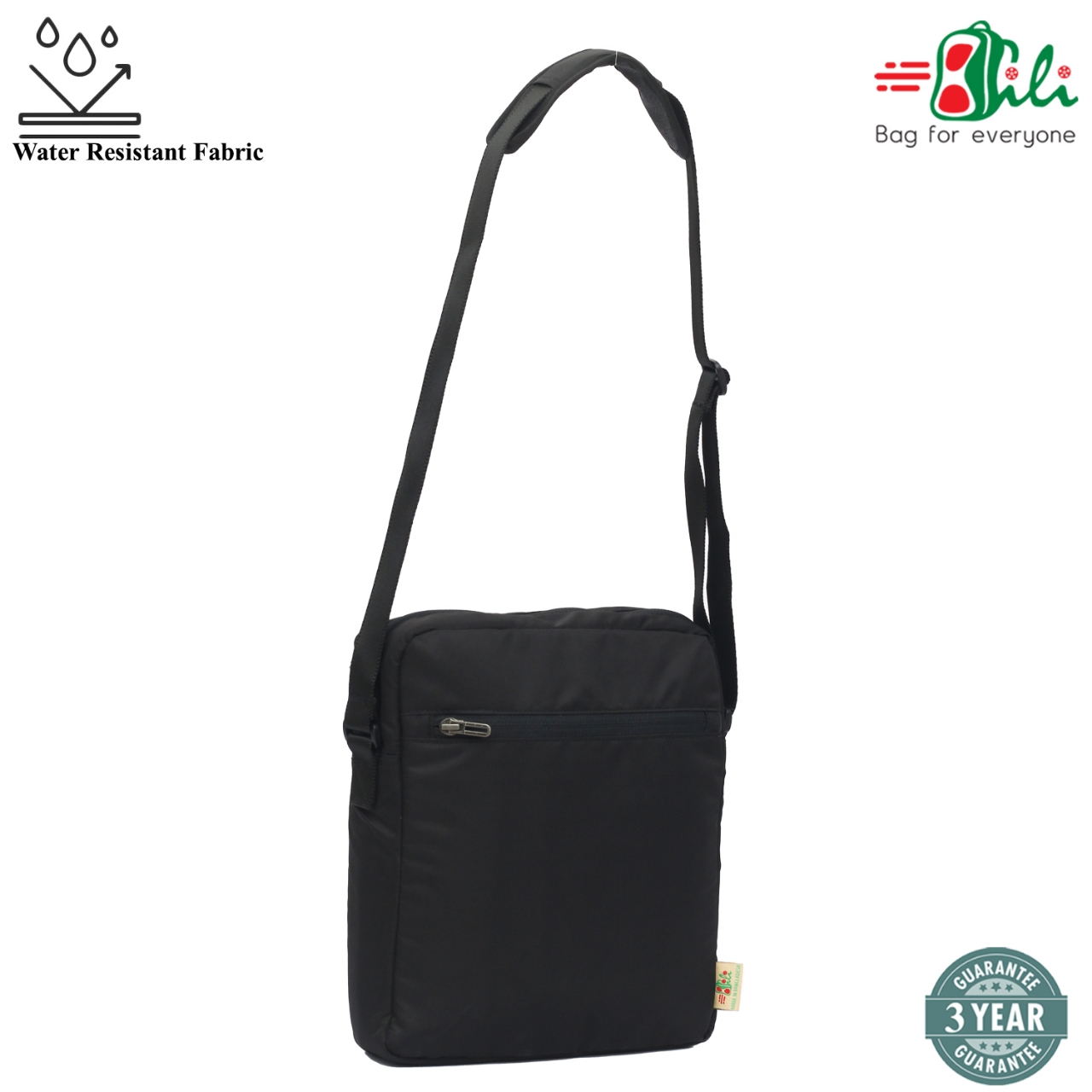 Picture of Waterproof Men Side Shoulder Bag-Waterproof Biker Bag (Matte Black)