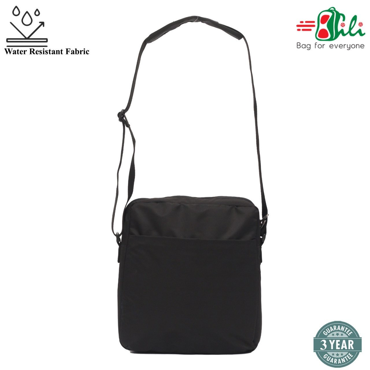 Picture of Waterproof Men Side Shoulder Bag-Waterproof Biker Bag (Matte Black)