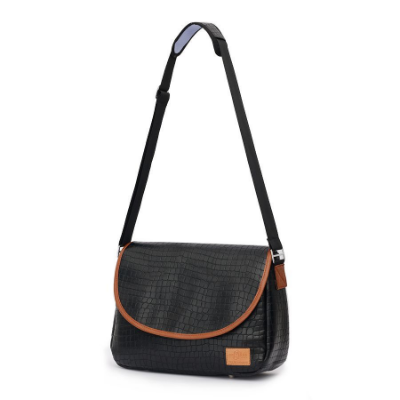 Picture of Bili Online Ladies Fashion Saddle Bag Crocodile Pattern Black