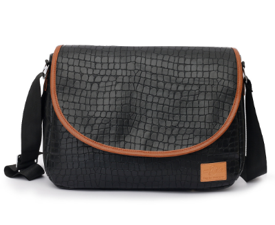 Picture of Bili Online Ladies Fashion Saddle Bag Crocodile Pattern Black