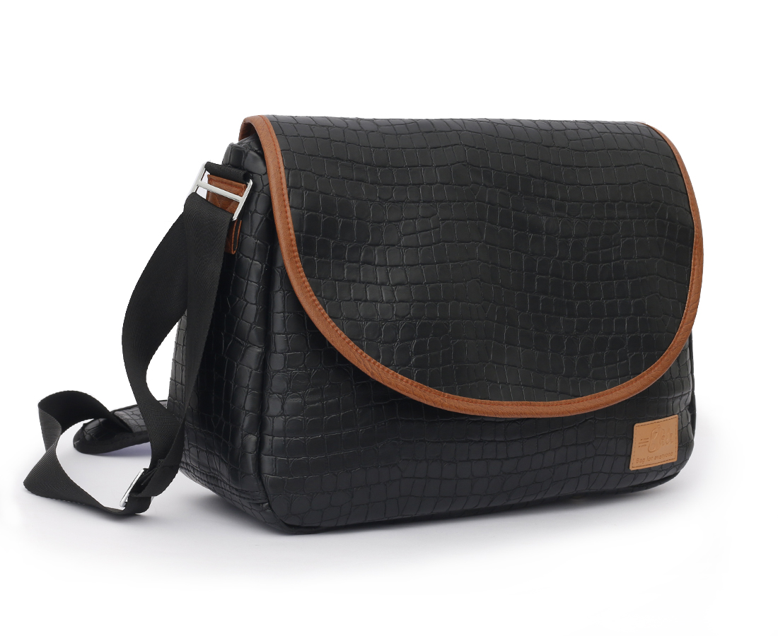 Picture of Bili Online Ladies Fashion Saddle Bag Crocodile Pattern Black