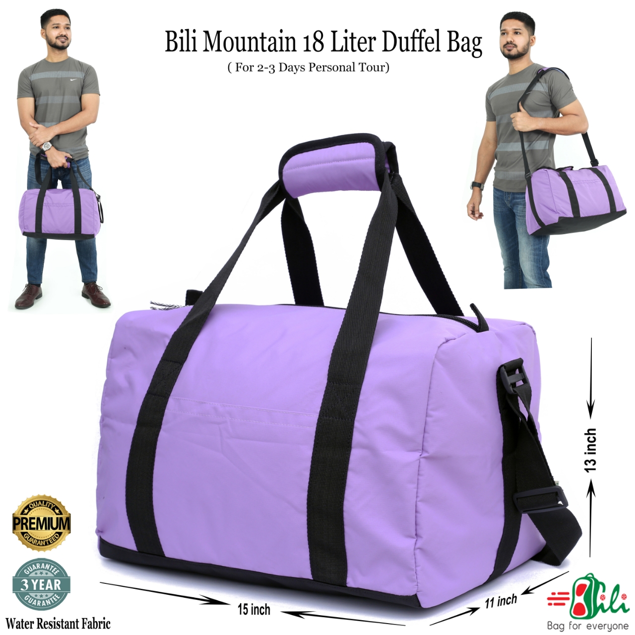 Picture of Bili Online Mountain 18 Liter Duffel Bag-Travel Bag-Personal Tour Bag-Medium Travel Bag-Waterproof Bag-Premium Travel Bag-Gym Bag-Tourist Bag - Travel Bag For Men