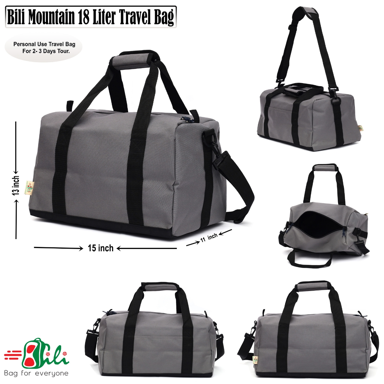 Picture of Bili Online 18 liter Gym Bag Gym Bag Fitness Bag Travel Bag Sports and Gym Bag Sports Duffel bag Travel & Gym Bags for Both Men And Women Fitness Bag Men's And Women's Bag