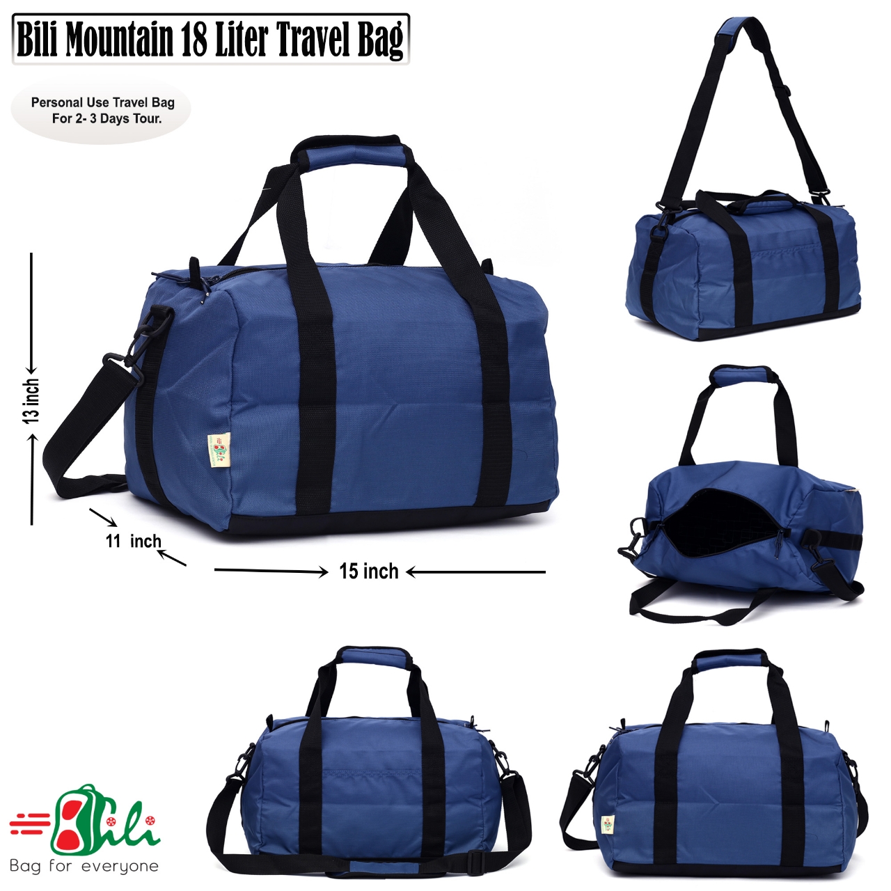 Picture of Bili Online 18 liter Gym Bag Gym Bag Travel Bag Sports and Gym Bag Sports Duffel bag Travel & Gym Bags for Both Men And Women Fitness Bag Men's And Women's Bag