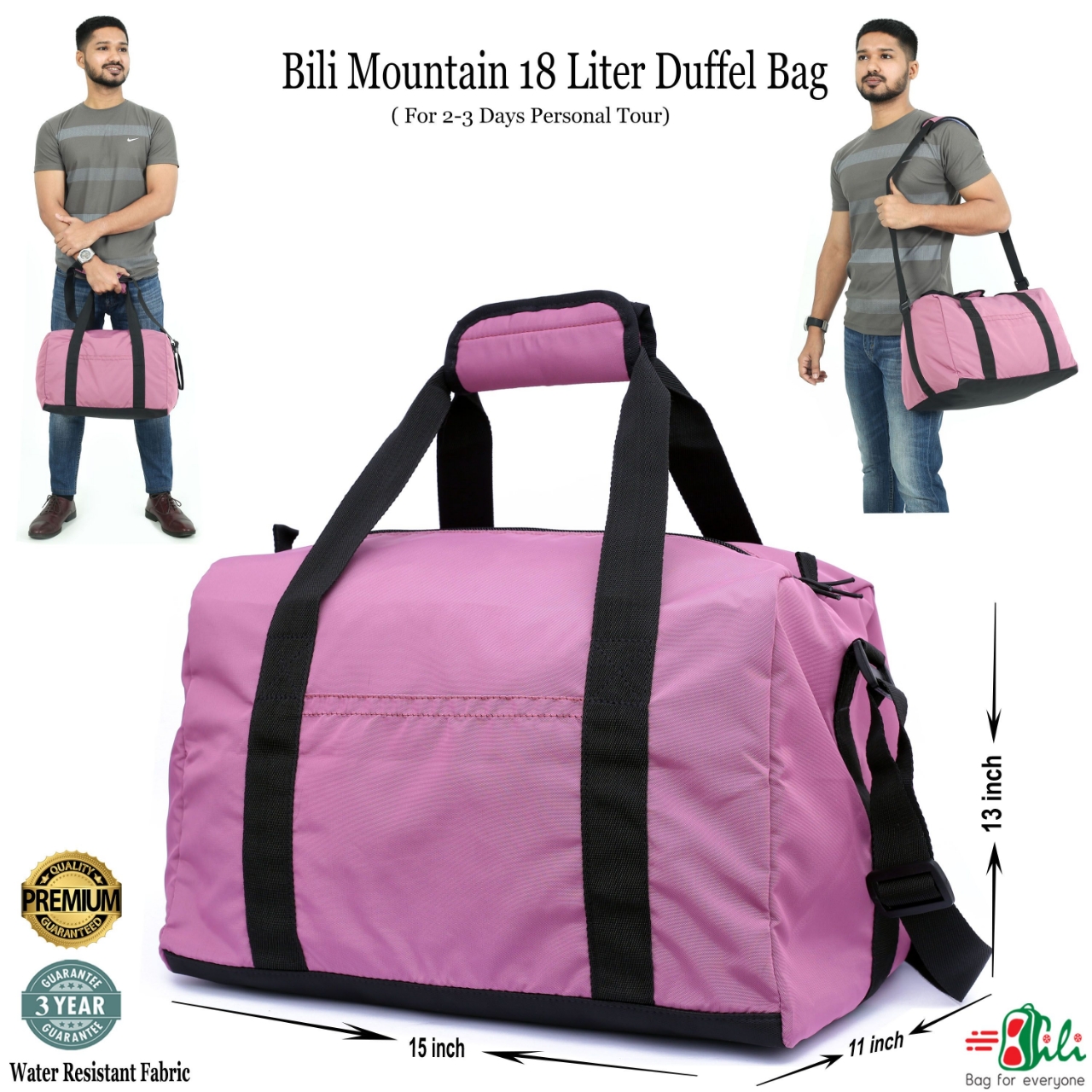 Picture of Bili Online 18 liter Gym Bag Gym Bag Travel Bag Sports and Gym Bag Sports Duffel bag Travel & Gym Bags for Both Men And Women Fitness Bag Men's And Women's Bag