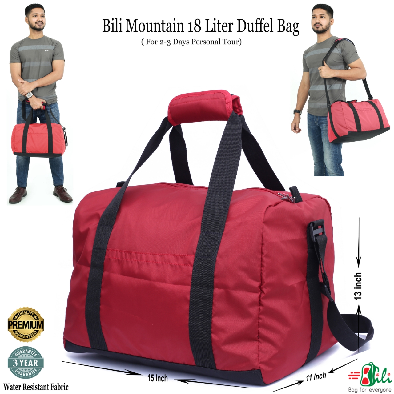 Picture of Bili Online Mountain 18 Liter Duffel Bag-Travel Bag-Personal Tour Bag-Medium Travel Bag-Waterproof Bag-Premium Travel Bag-Gym Bag-Tourist Bag - Travel Bag For Men