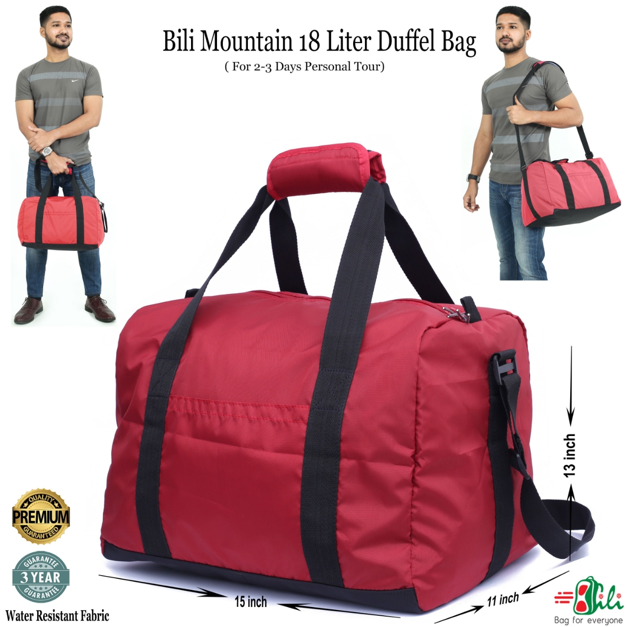 Picture of Bili Online 18 liter Gym Bag Gym Bag Fitness Bag Travel Bag Sports and Gym Bag Sports Duffel bag Travel & Gym Bags for Both Men And Women Fitness Bag Men's And Women's Bag