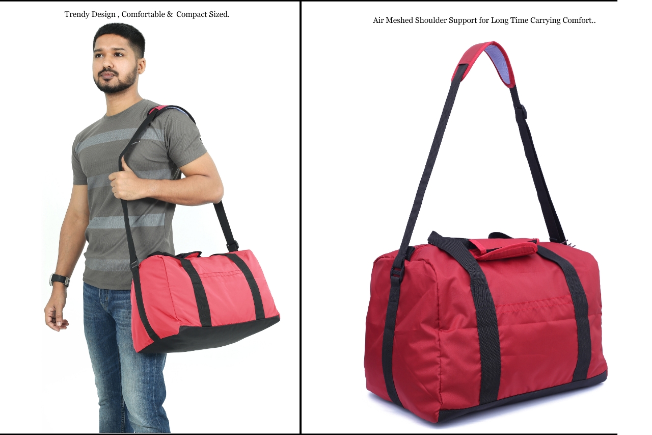 Picture of Bili Personal Use Compact Travel Bag for Short Tour 1-2 days (Red) Travel Bag Mens Bag Womens Bag