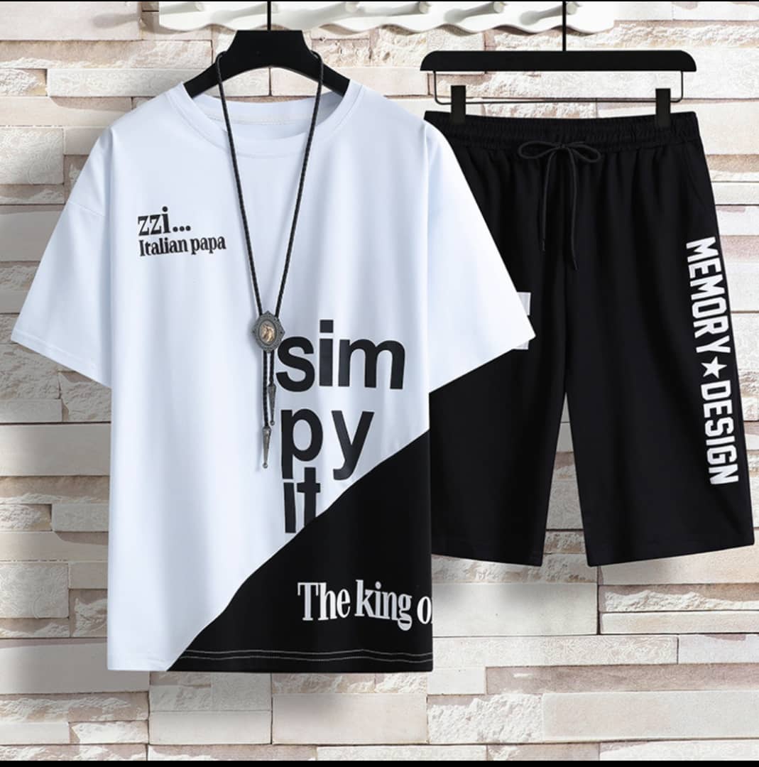 Buy Stylish T Shirt & Half Pant Combo Set for Men T3-N05 Online at Best Price in Bangladesh