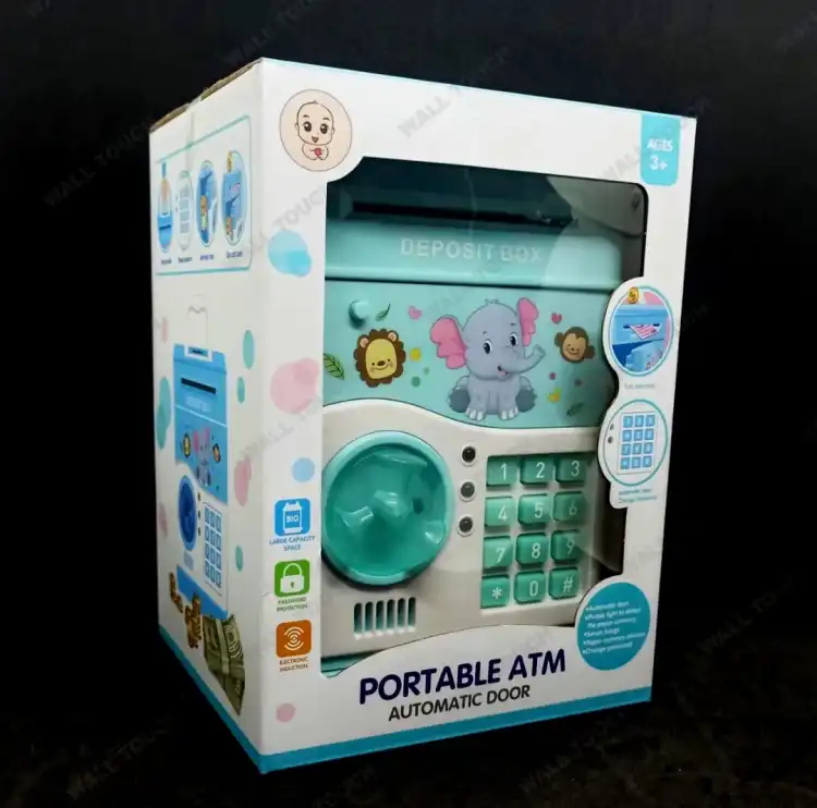Buy Portable ATM Automatic Door Money Deposit Box, BANK Toy For Kids With Light & Music at Best Price In Bangladesh