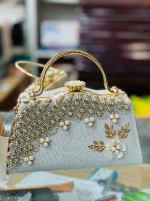 Picture of Stone Work Based Hand Purse For Bridal,Girls and Women