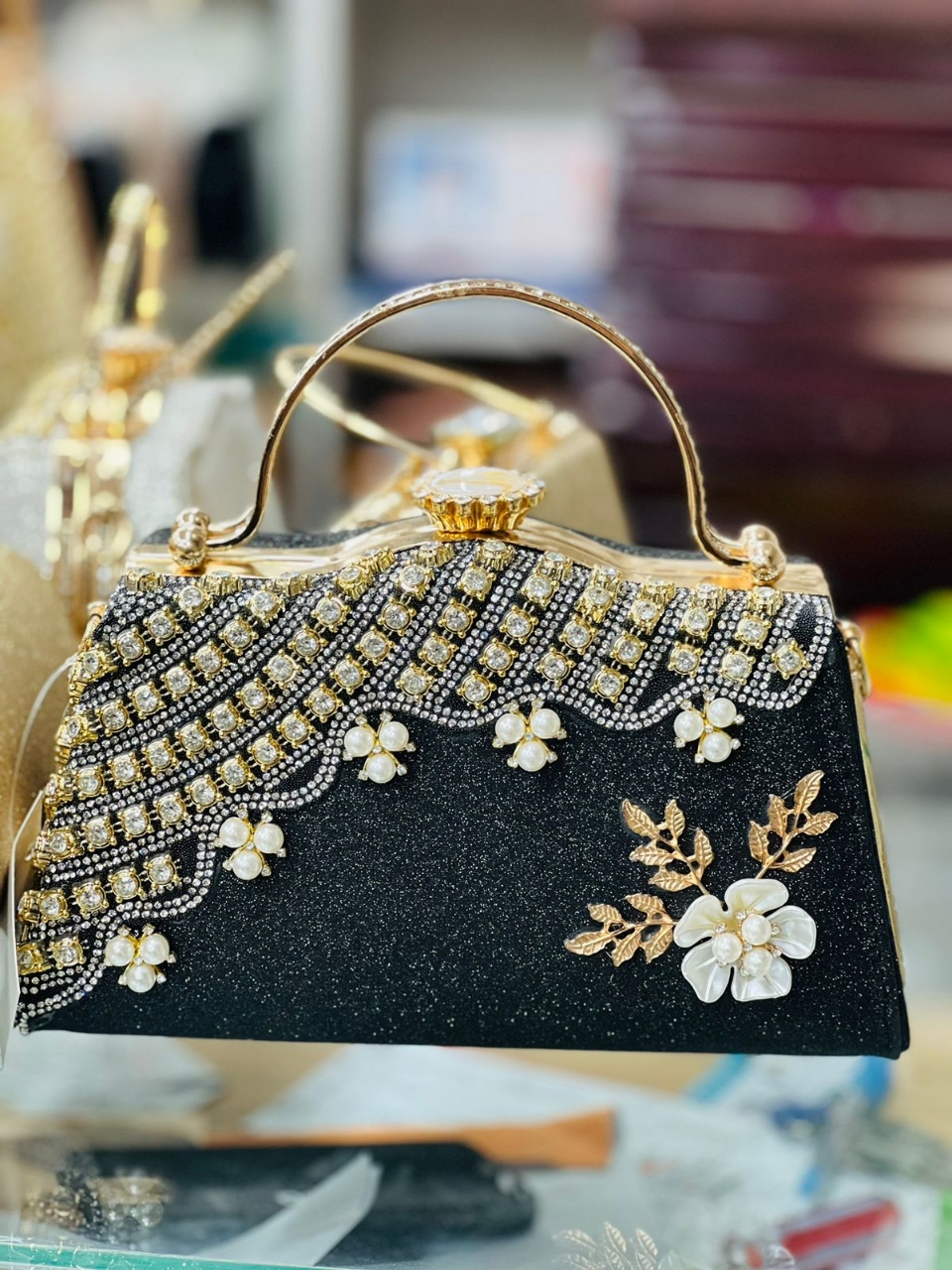 Picture of Stone Work Based Hand Purse For Bridal,Girls and Women