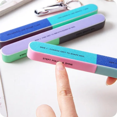 Buy Nail Shiner Nail Polish Clean Brighting Finger Nail files Creative Printing Nail File Sanding Sand Six-sided Polishing File Nail Tool at Best Price In Bangladesh