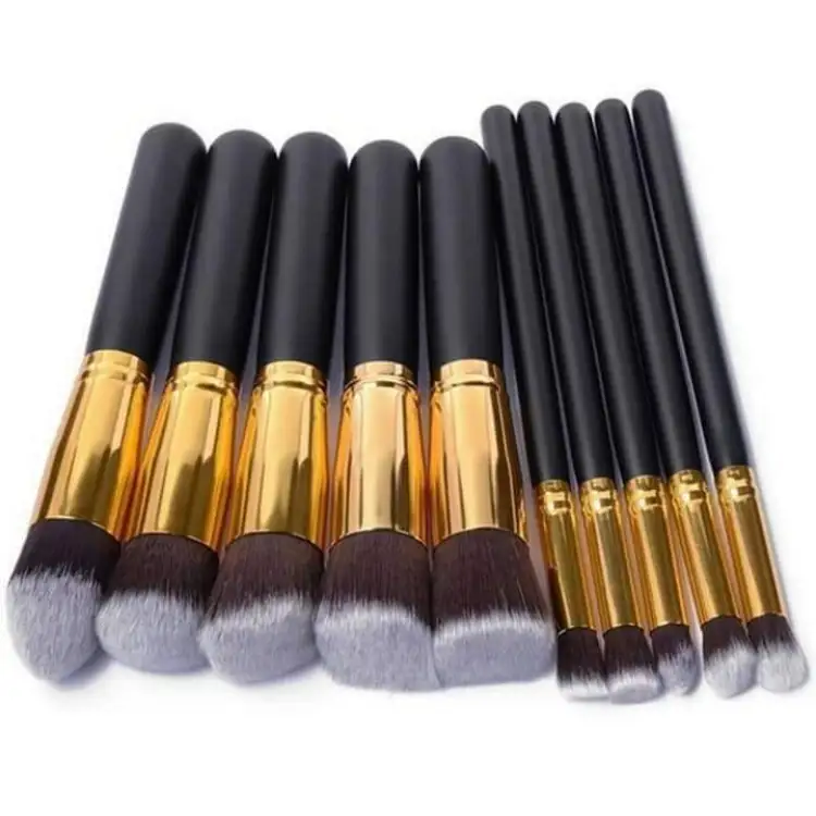 Buy Kabuki 10 Pieces Brush Set - Black at Best Price In Bangladesh