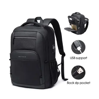 Picture of BANGE 1921 Large Capacity 15.6-inch Laptop Backpack (Black)