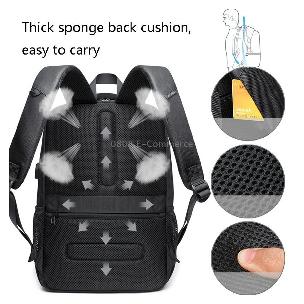 Picture of BANGE 1921 Large Capacity 15.6-inch Laptop Backpack (Black)