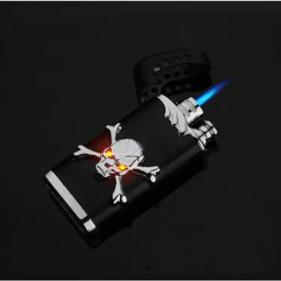 Picture of Skull Bones Windproof Gas Lighter Butane Torch