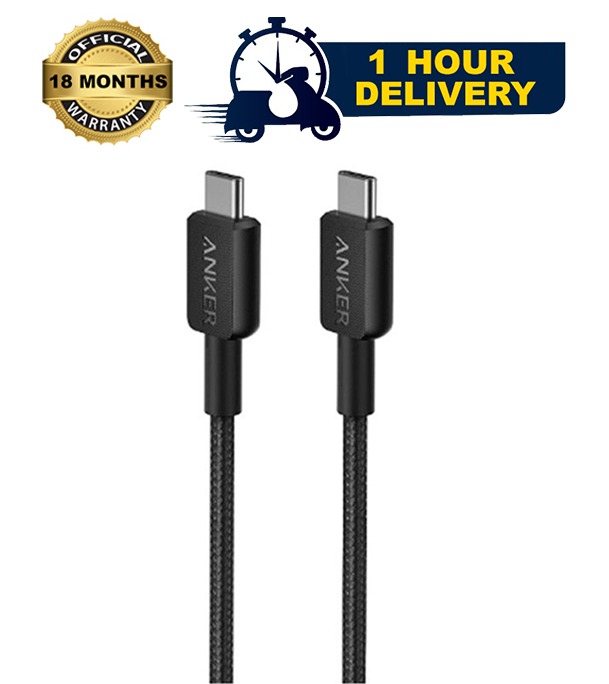 Buy Anker 322 Nylon Braided USB-C to USB-C Data Cable 3FT Black at Best Price in Bangladesh	
