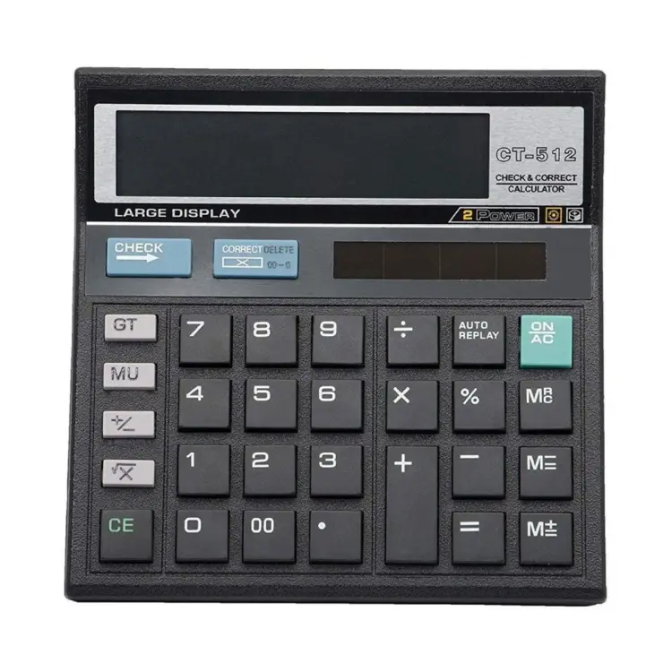Picture of CT-512 Large Display Calculator - Black - calculator 