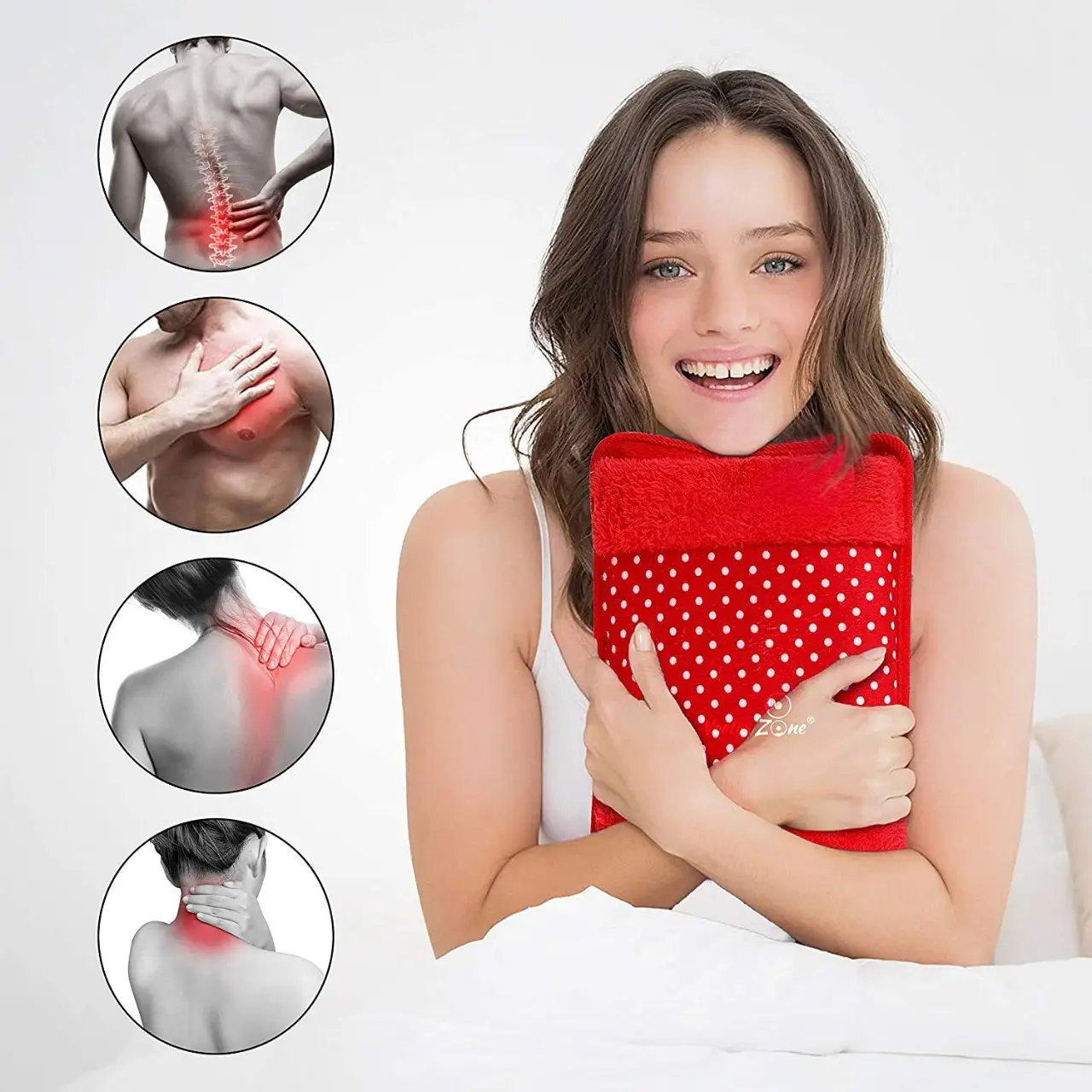 Picture of Electric Hot Water Bag Pain Remover - Multicolour - Hot Water Bag