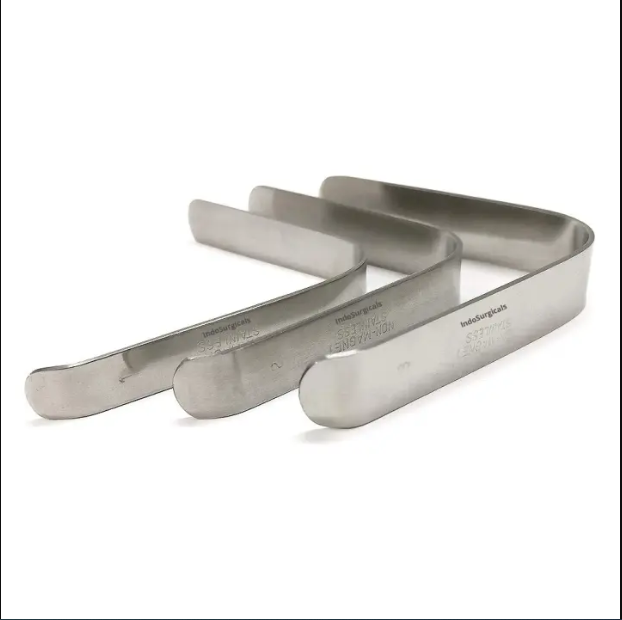 Picture of Stainless Steel L-Shape Tongue Depressor (Set of 3 Pieces) - NF Surgical