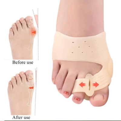 Picture of Silicone Gel Toe Separator Hallux Valgus Bunion Corrector Big Toe Straightener Thumb Valgus Protector Adjuster Feet Pads Relief