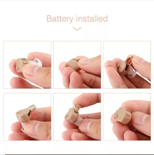 Picture of Portable Mini Hearing Aid Sound Amplifier For Deaf Elderly Battery Invisible Small Ear Hearing Aids Ear Care Tool