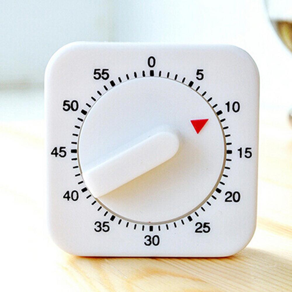 Picture of 60 Minute Square Mechanical Multi Purpose Timer- white