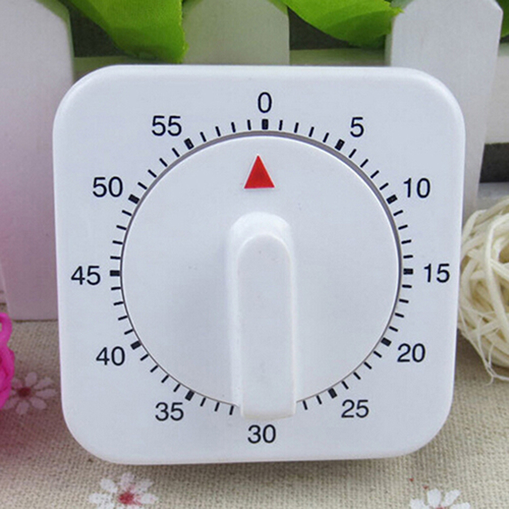 Picture of 60 Minute Square Mechanical Multi Purpose Timer- white