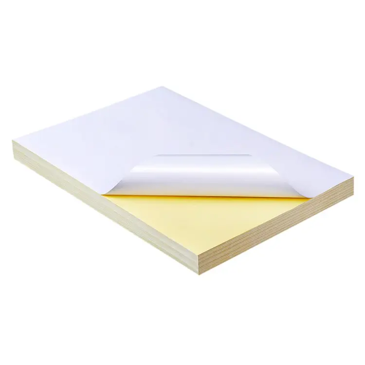 Picture of 50 Sheets A4 Glossy Self Adhesive Sticker Label Paper for Laser and Inkjet Printer