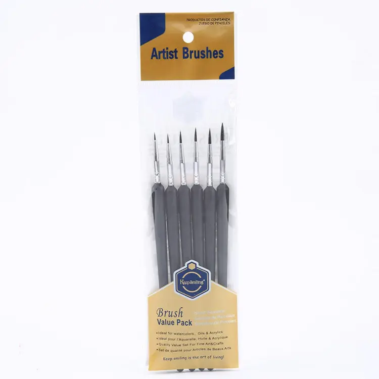 Picture of Keep Smiling 6 pcs Set Liner Brush Fine Detailing Paint Brush for Painting