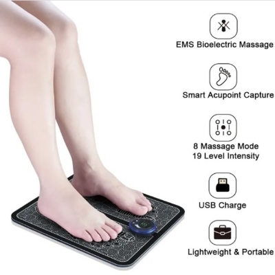 Picture of Electric EMS Foot Massager Pad Portable Foldable Massage Mat Muscle Stimulation Improve Blood Circulation Relief Pain Relax Feet
