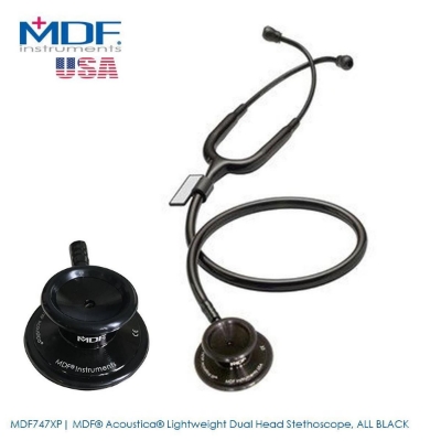 Picture of MDF Acoustica Lightweight Dual Head Stethoscope - All Black Edition, MDF747XP-all black