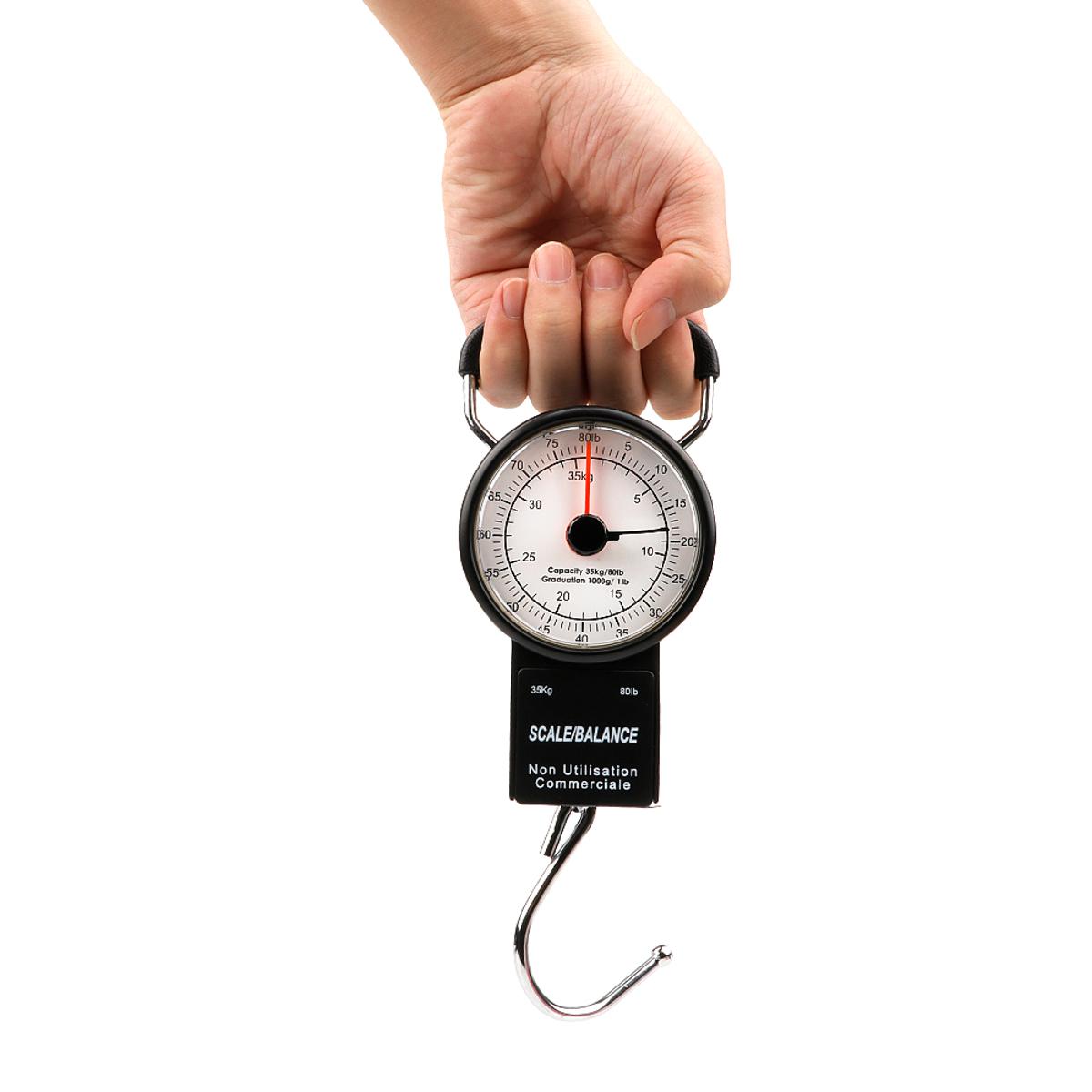 Picture of Indispensable -35kg Portable Hanging Mechanical Portable Weight Luggage Scale Fishing scale Portable Spring Weighing Scale- Innovative