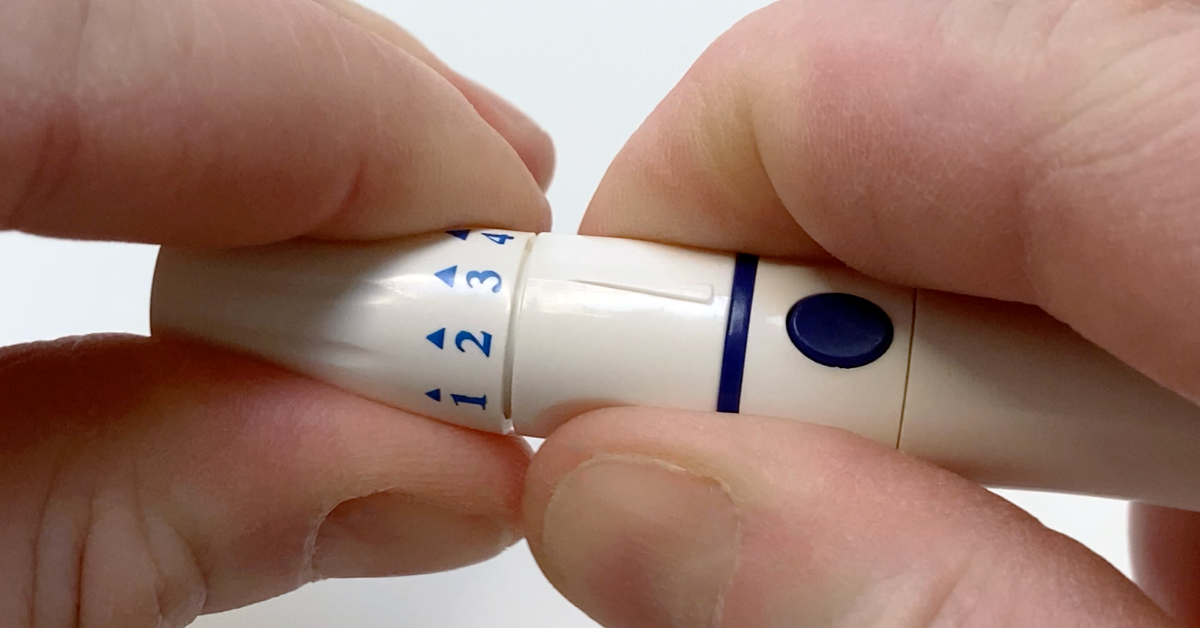 Picture of Lancet device for glucose test meter