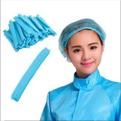 Picture of Disposable Non Woven Head Cover Mob Cap Hat Hair Net Anti Dust Hats Cap