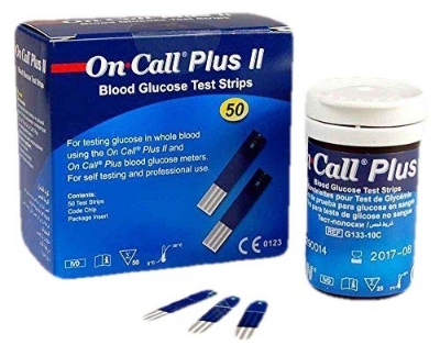 Picture of ON CALL PIUS Blood Glucose Test Strips 50 Pcs